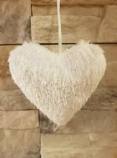Srdce textil 13*12,5 cm menší K0132