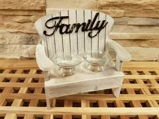 Svícen lavička FAMILY na 2 svíčky K2023