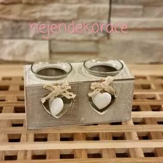 Svícen na 2 svíčky K3028
