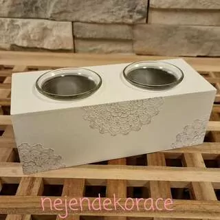 Svícen na 2 svíčky K3056