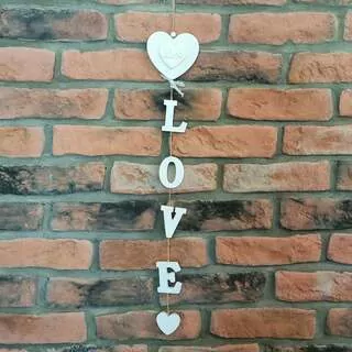 Srdce LOVE na zavěšení K2913