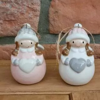 Anděl keramika závěs 7cm K6544