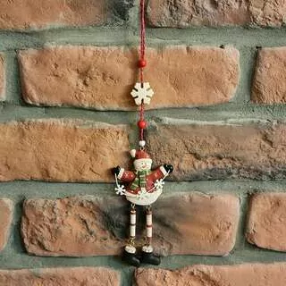 Sněhulák keramika závěs 20cm K7481