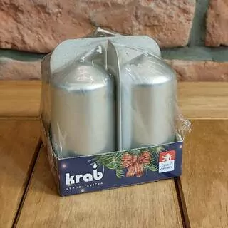 Adventní svíčky 4 ks stříbrné K5198