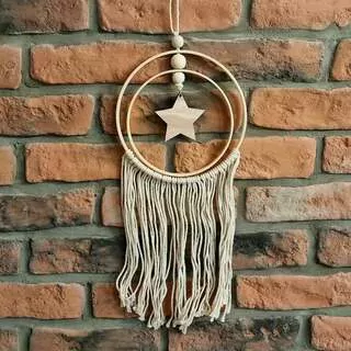 Lapač snů textil vánoční 55cm K6608