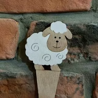 Beránek zápich dřevo 20 cm K3444