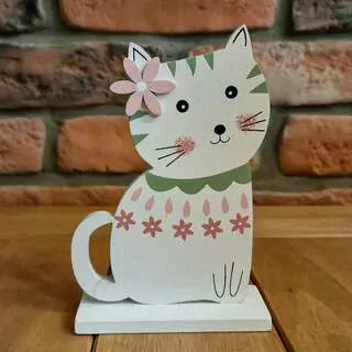 Kočička dřevo 15 cm K1086