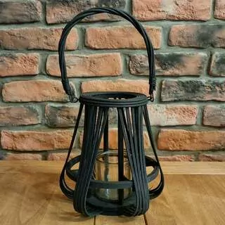 Lucerna dřevo 22 cm K2082