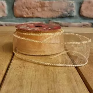 Stuha organza 4 cm / 9 m lososová K8523