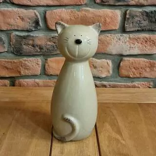 Kočka porcelán 24,5 cm K7144