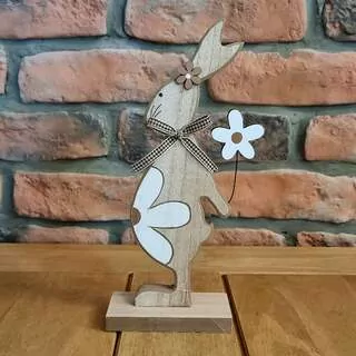 Zajíc dřevo 25 cm K9059
