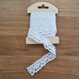 Krajka stuha 2 cm / 3 m bílá K6685