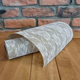Jutový běhoun - bílá 28 cm x 4,5 m K4481