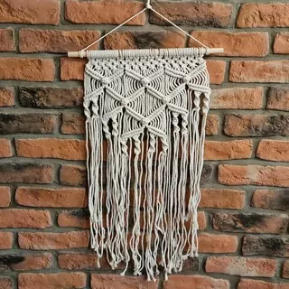 Macrame na tyči bílé K8458