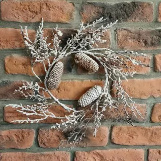 Věnec vánoční k dozdobení zasněžený 40 cm K4593