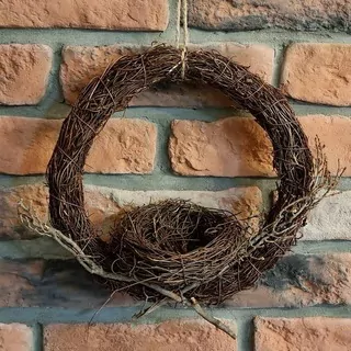 Věnec podklad proutí s hnízdem 25 cm K0104