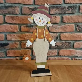 Strašák dřevo 45 cm holka K6790