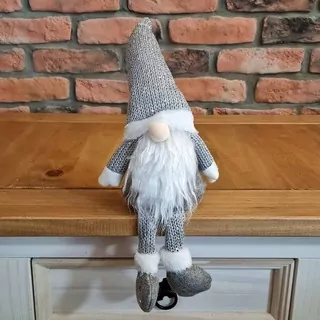 Skřítek sedící šedá barva 40 cm K1429