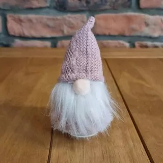 Skřítek textil růžová barva11 cm K0590