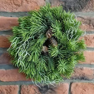 Věněc Vánoční zeleň pvc 31 cm K4102