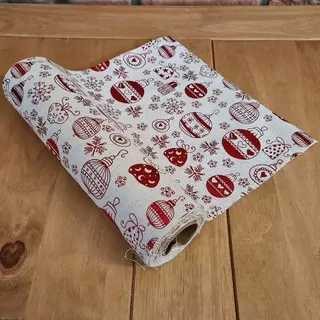 Vánoční běhoun z juty na stůl K2257