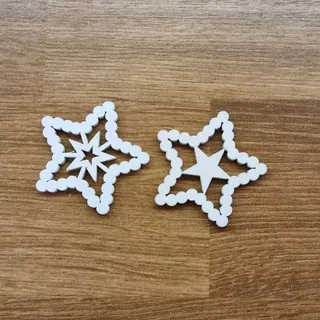 Hvězdička přízdoba bílá 3 cm K2753
