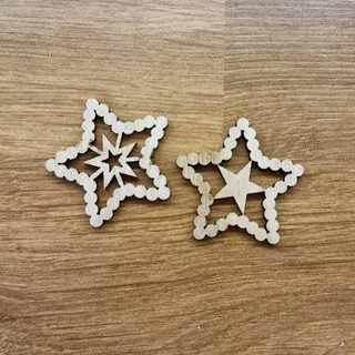 Hvězdička přízdoba přírodní 3 cm K2753