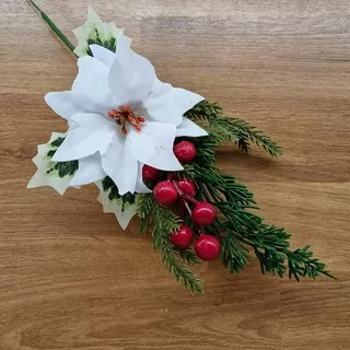 Vánoční větvička poinsettie K0130