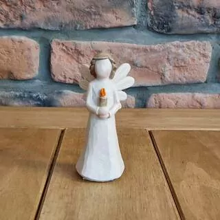Andělíček 10 cm se svíčkou K9736