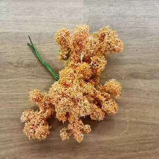 Dekorační květina 6 ks oranžová K6113