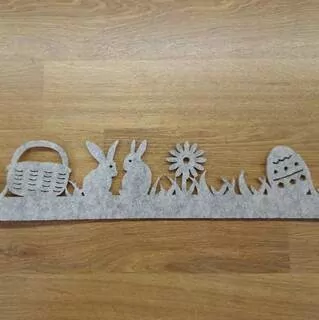Velikonoční samolepka filc 100 cm šedý K9639