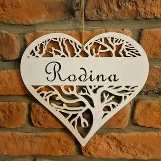 Srdce RODINA na zavěšení K4503