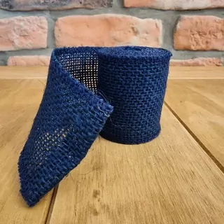 Stuha juta modrá 5,5cm x2m K2387