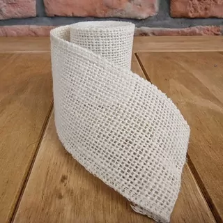 Stuha juta krémová 5,5cm x2m K2387