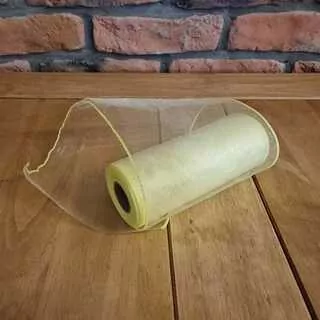 Organza obšitá 15 cm / 9 m žlutá K3195