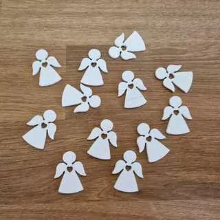 Dřevění dekorativní andělíčci 12 ks K6722