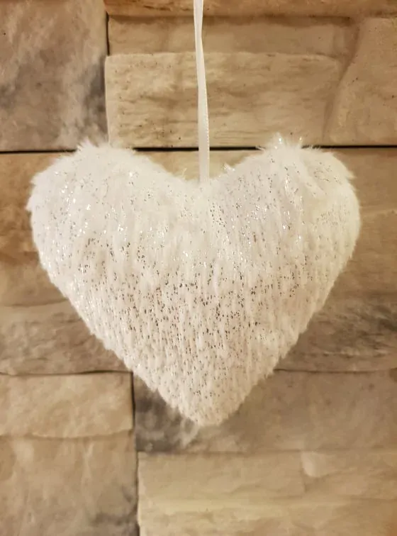 Srdce textil 13*12,5 cm menší K0132