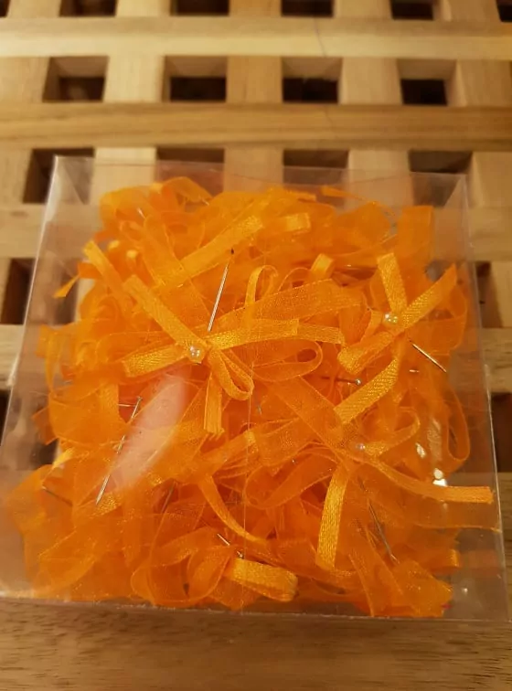 Voničky textil oranžové 50 ks K0172