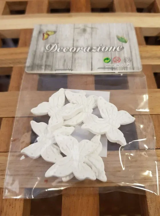 Dekorační ozdoba motýl 6 ks ( s tečkama ) K0480