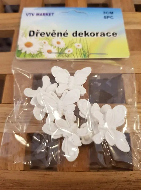 Dekorační ozdoba motýl 6 ks K0481