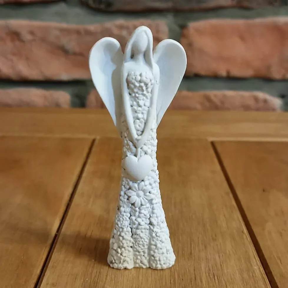 Andělíček v bílých šatech 10 cm K3012