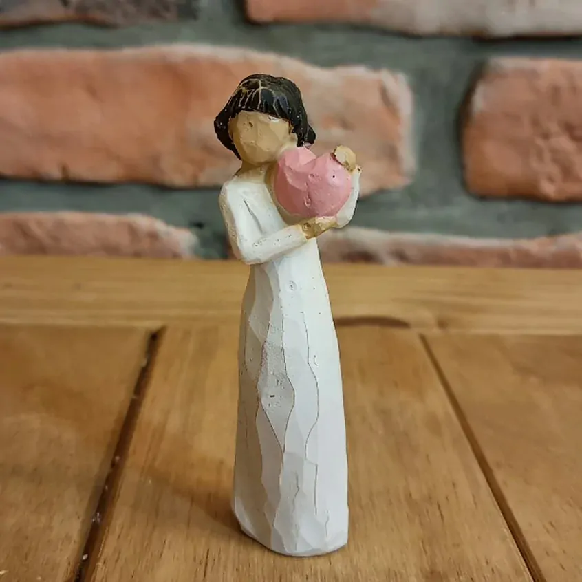 Andělíček imitace dřeva 10 cm K6101