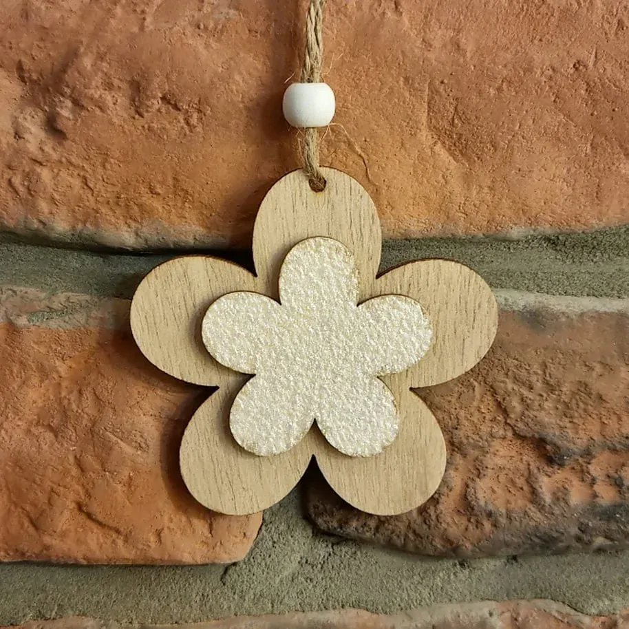 Květinka závěs dřevo 8 cm K1269