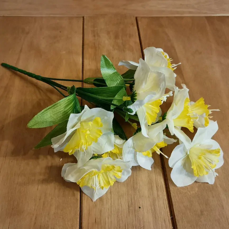 Narcisy kytice umělá 35 cm K5379