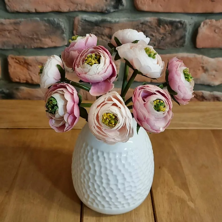 Kytice ranunculus umělá růžová 27 cm K7302