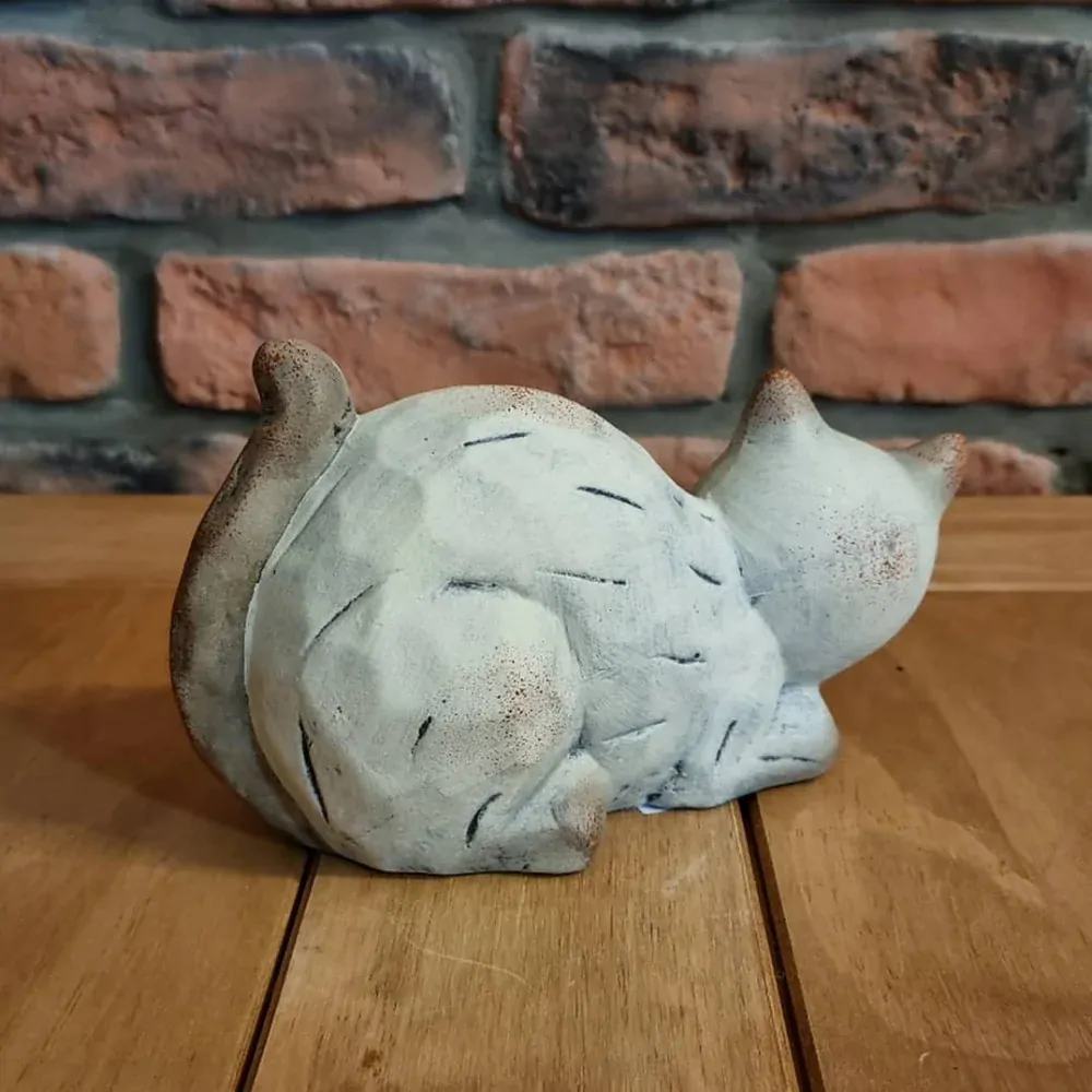 Kočka keramika 18 cm K6959