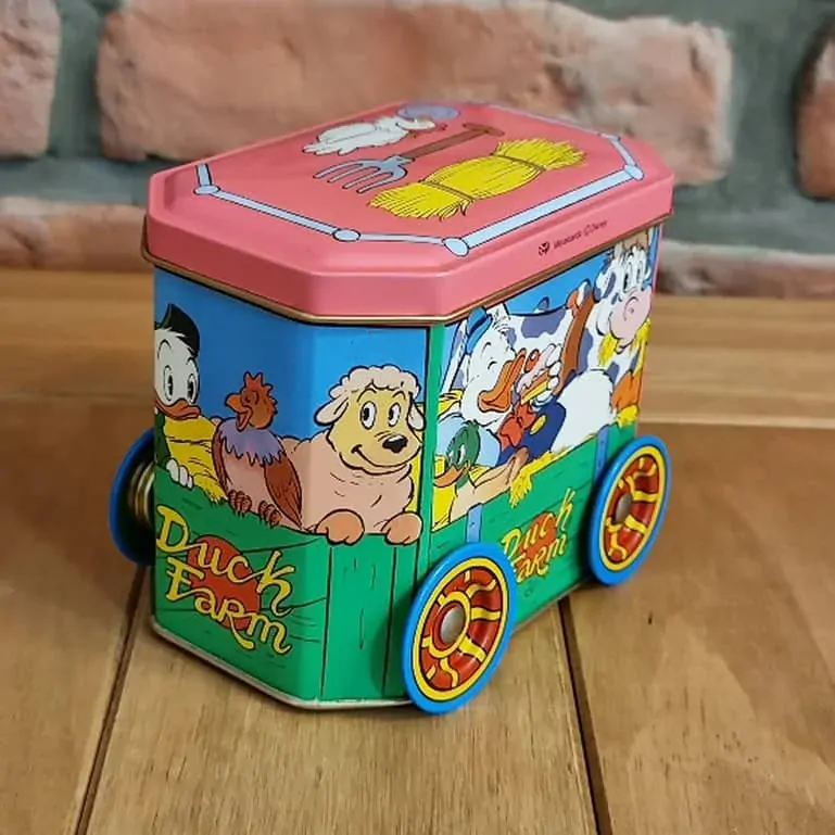 Plechová dóza na kolečkách DUCK FARM K1235