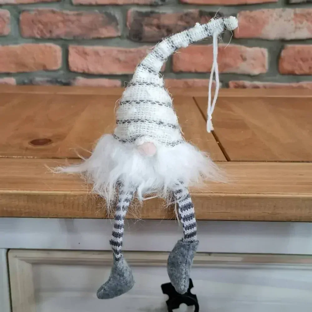 Skřítek textil LED světlo 31 cm bílý K0727