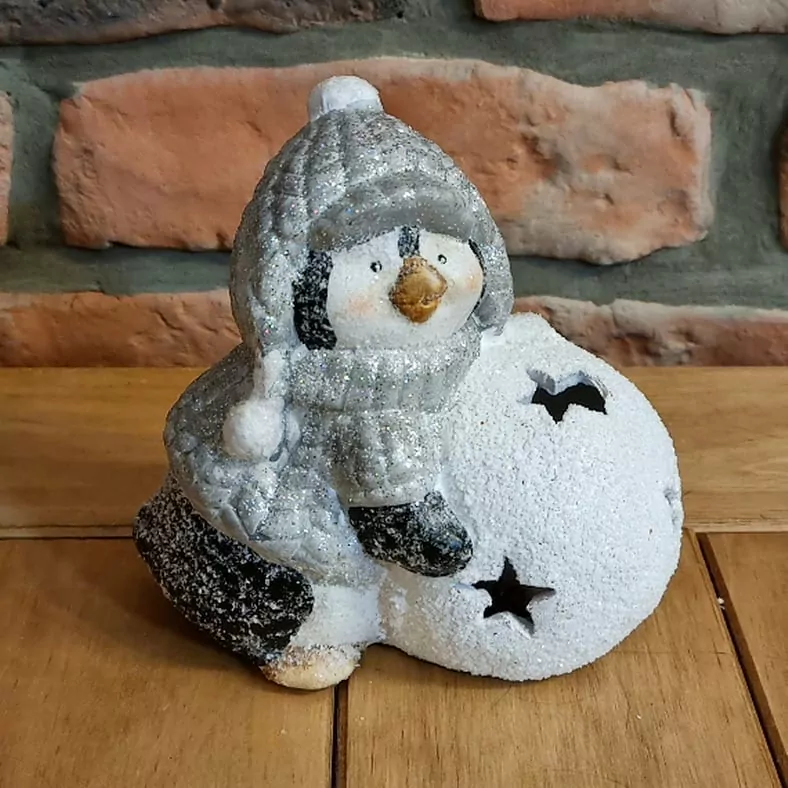 Tučňák keramika LED světlo 17cm II.Jalost K1114