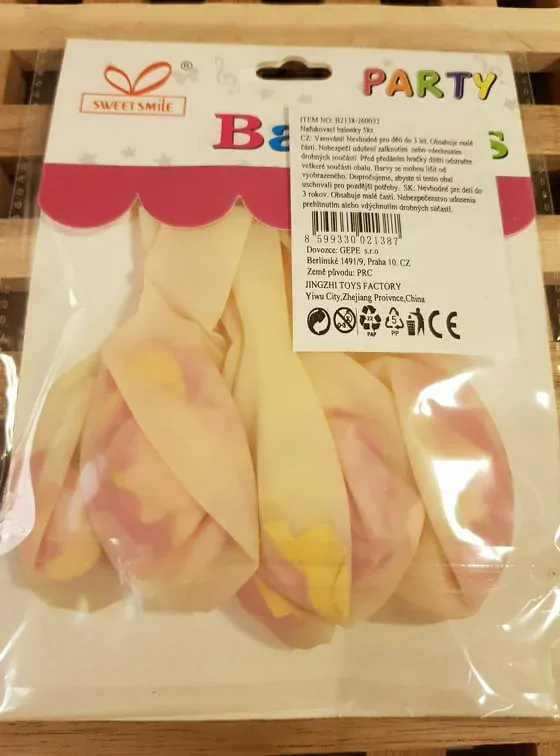 Balónky s flitrama tmavé 5 ks K1387